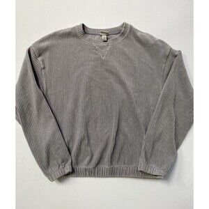 A New Day Ribbed Velvet Corduroy Crewneck Sweatshirt XS Cozy Athleisure